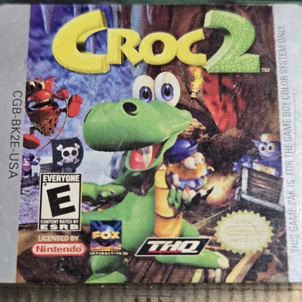 Croc 2 (Nintendo Gameboy Color 2000) Authentic Rare Tested Working Game Only